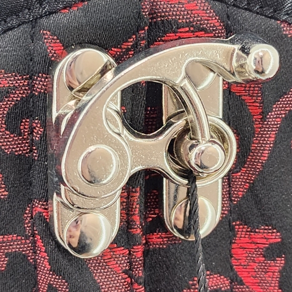 Bunny Corset Women's Calliope Underbust Corset Gothic Black/Maroon - Picture 8 of 12